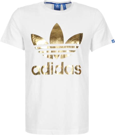 adidas shirt gold weiß damen|Shoppe adidas T.